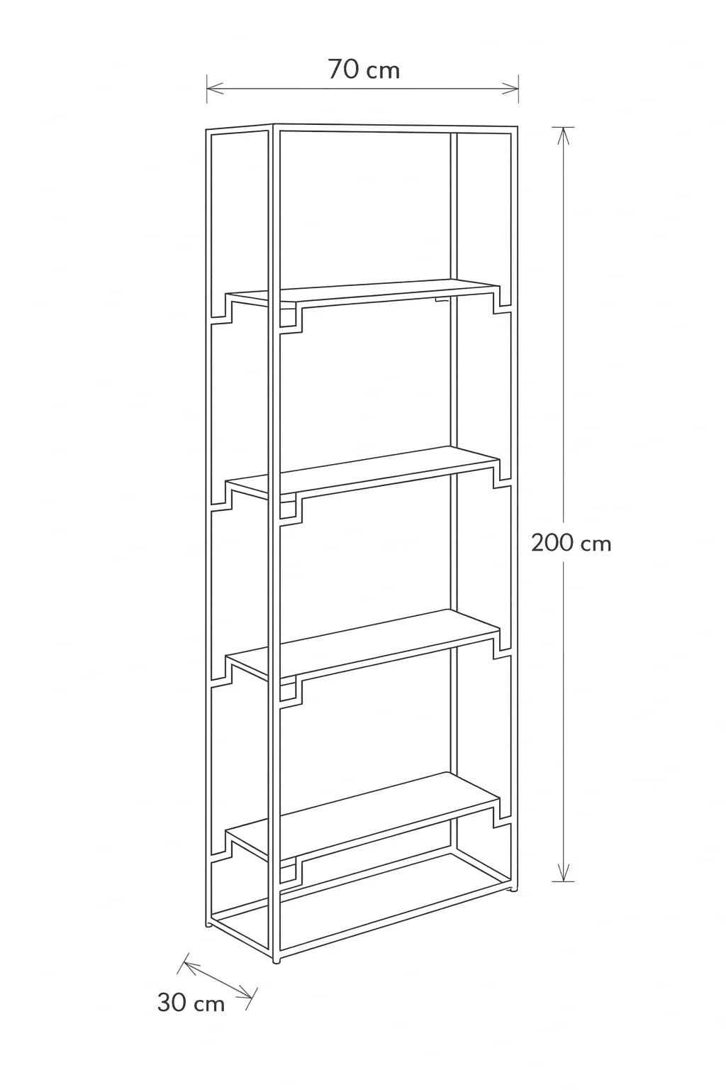 Display Unit - Steel - Glass - Gold - 70x30x200 cm - Cataloug