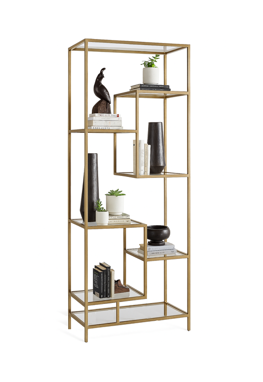 وحدة عرض - فولاذ - زجاج - ذهبي.SG.DU.200.0014