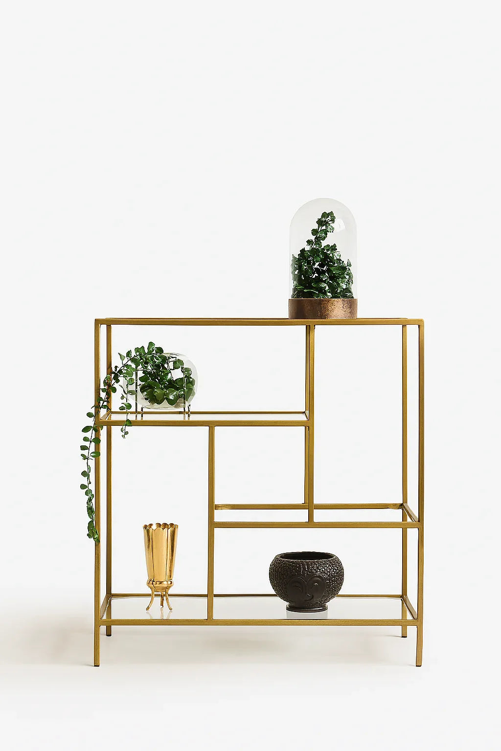 Display Unit - Steel - Glass - Gold - 120x30x110 cm - Cataloug