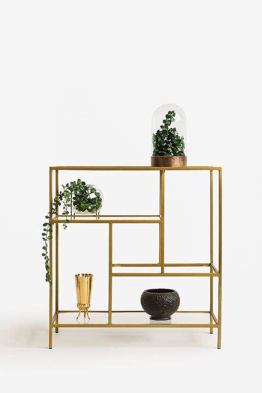 وحدة عرض - فولاذ - زجاج - ذهبي.SG.DU.200.0017