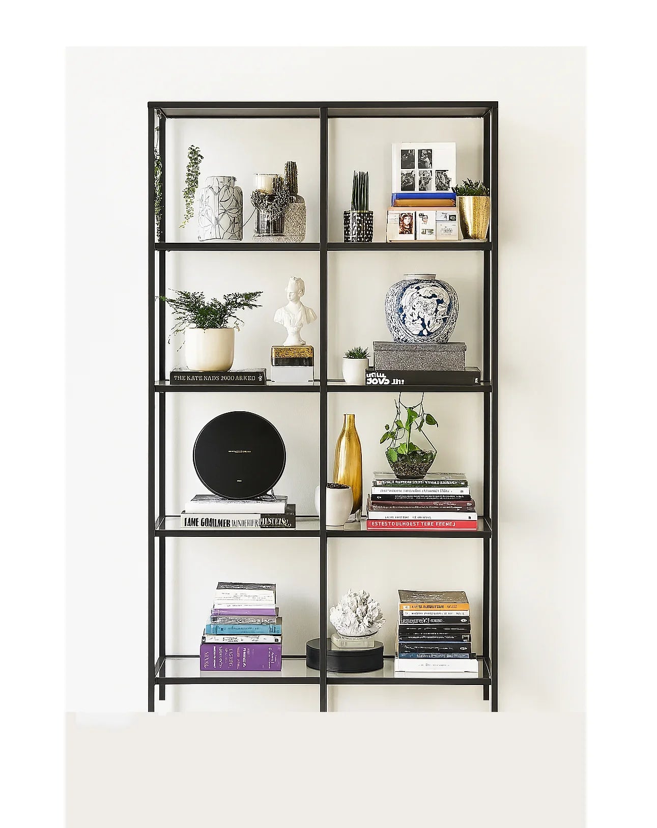 Display Unit - Steel - Glass - Black - 120x30x200 cm - Cataloug