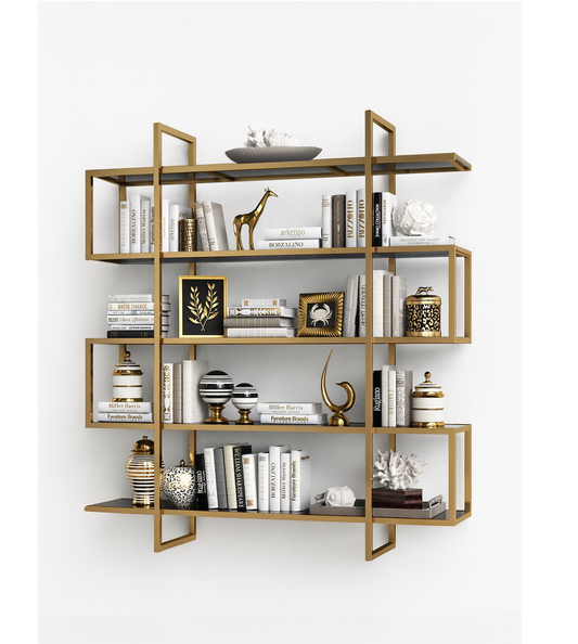 وحدة عرض - فولاذ - زجاج - ذهبي.SG.DU.200.0029