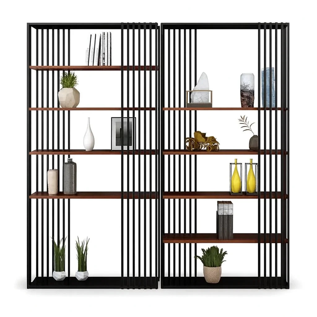Display Unit - Steel - MDF - Black & Brown - 200x30x200 cm - Cataloug