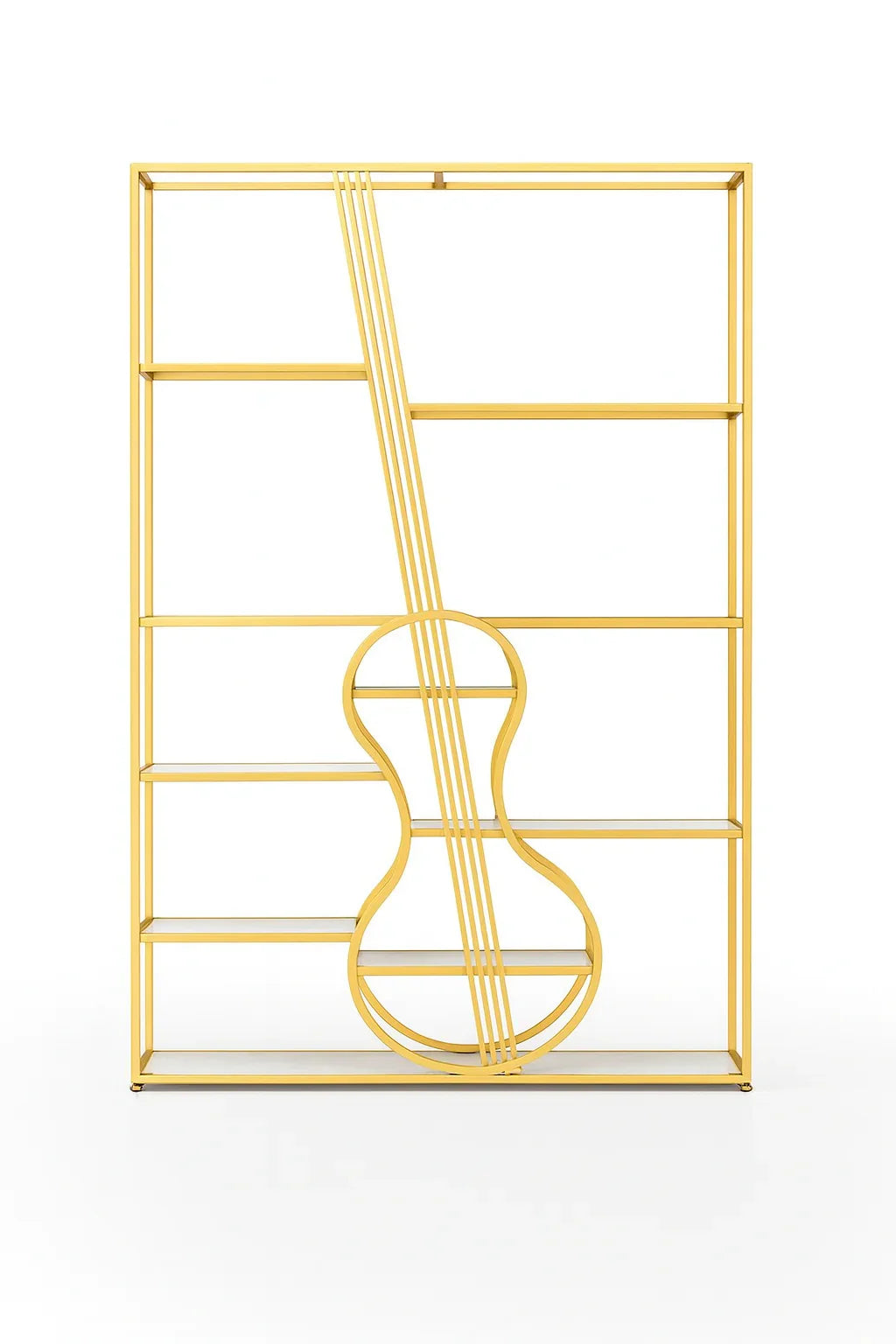 Display Unit - Steel - MDF - Gold & White - 120x30x180 cm - Cataloug