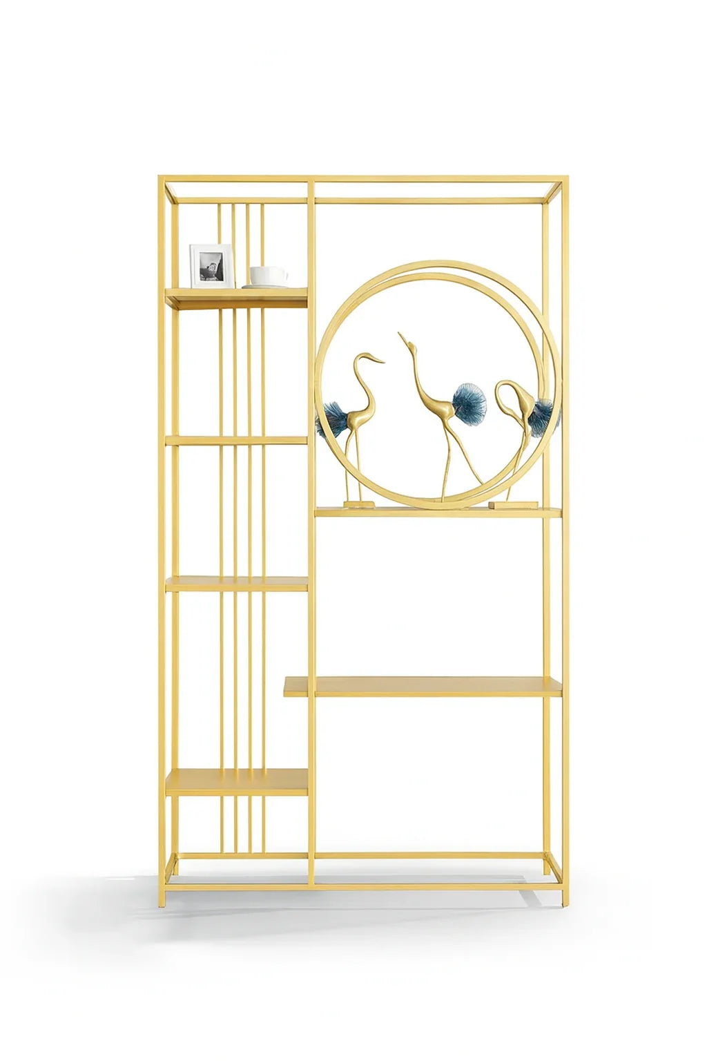Display Unit - Steel - MDF - Gold & White - 100x30x200 cm - Cataloug