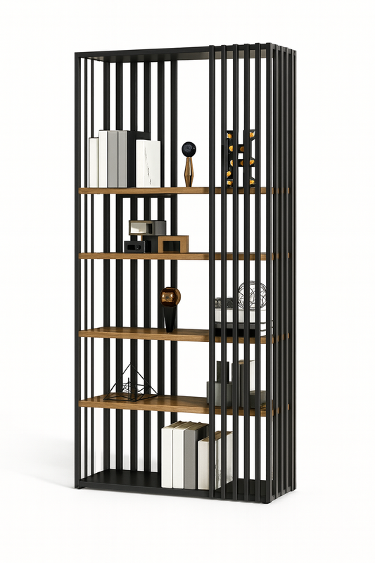 وحدة عرض - فولاذ - MDF - أسود.SG.DU.200.0045