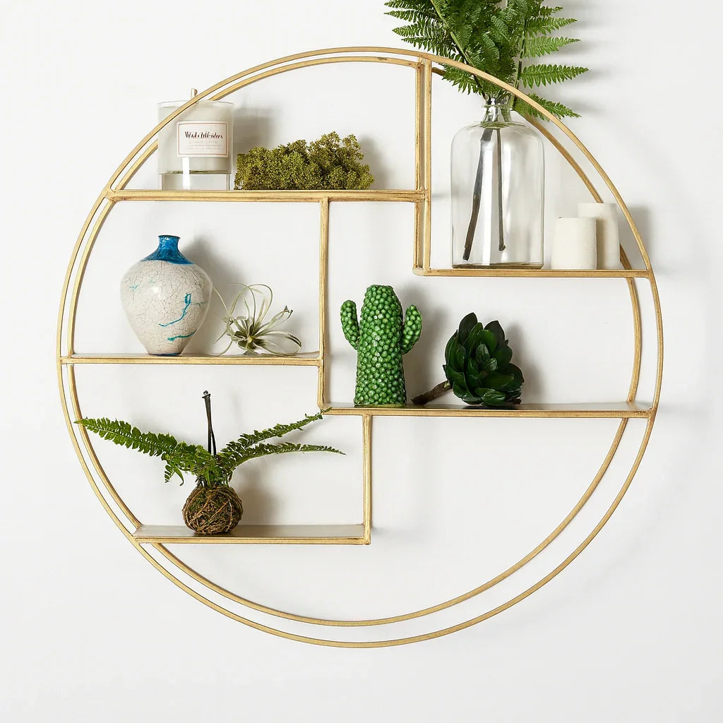 Display Unit - Steel - Glass - Gold - 100x30x100 cm - Cataloug