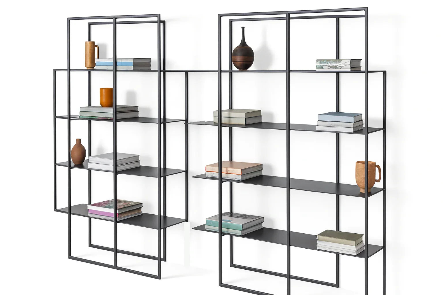 Display Unit - Steel - Glass - Black - 200x30x200 cm - Cataloug