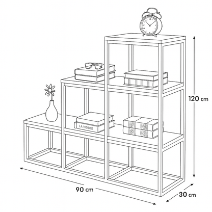 وحدة عرض - فولاذ - MDF - أسود.SG.DU.200.0054