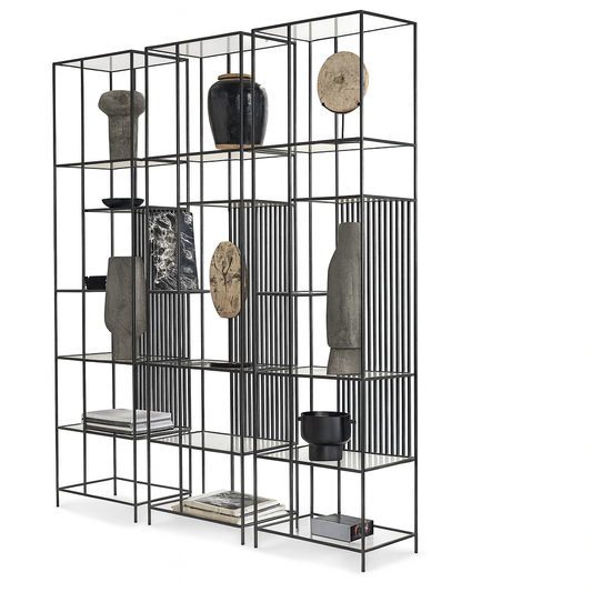 وحدة عرض - فولاذ - زجاج - أسود.SG.DU.200.0060