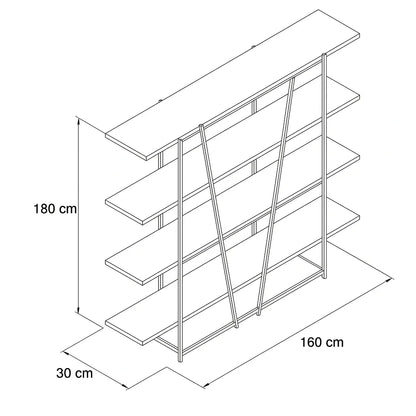 Display Unit - Steel - MDF - Gold - 180×30×160 cm - Cataloug