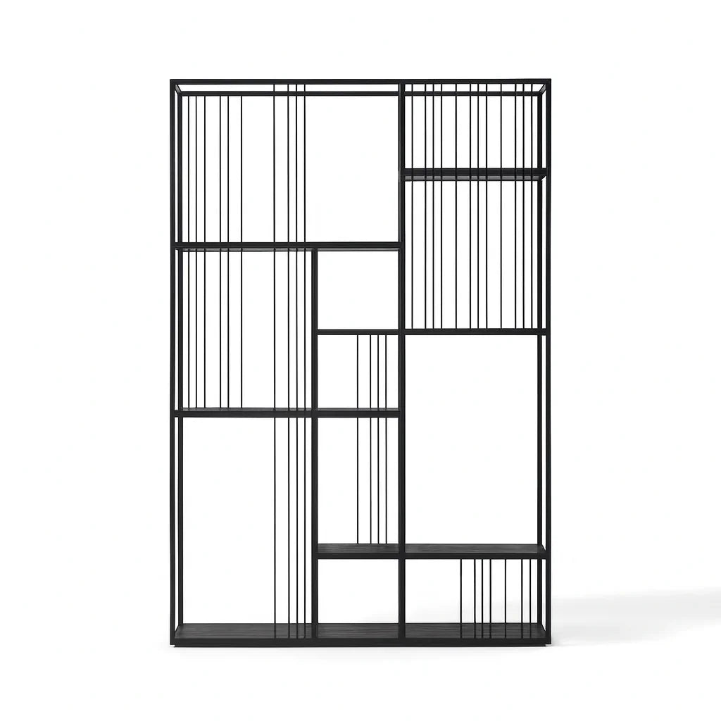 Display Unit - Steel - MDF - Black - 120x30x180 cm - Cataloug