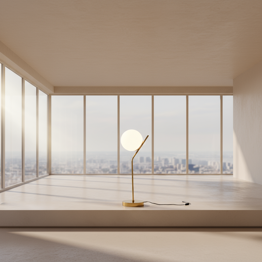 Table Lamp -Steel - Gold- 56x17 cm