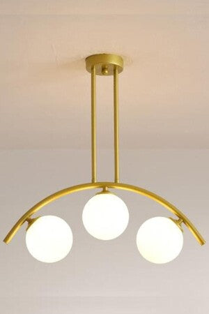 Ceiling Lamp -Steel - Gold - 40x50 cm