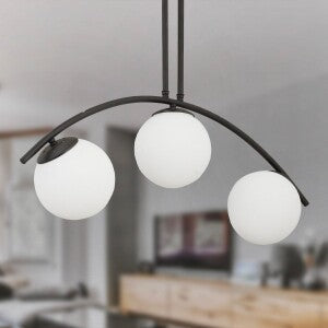 Ceiling Lamp -Steel - Black - 40x50 cm