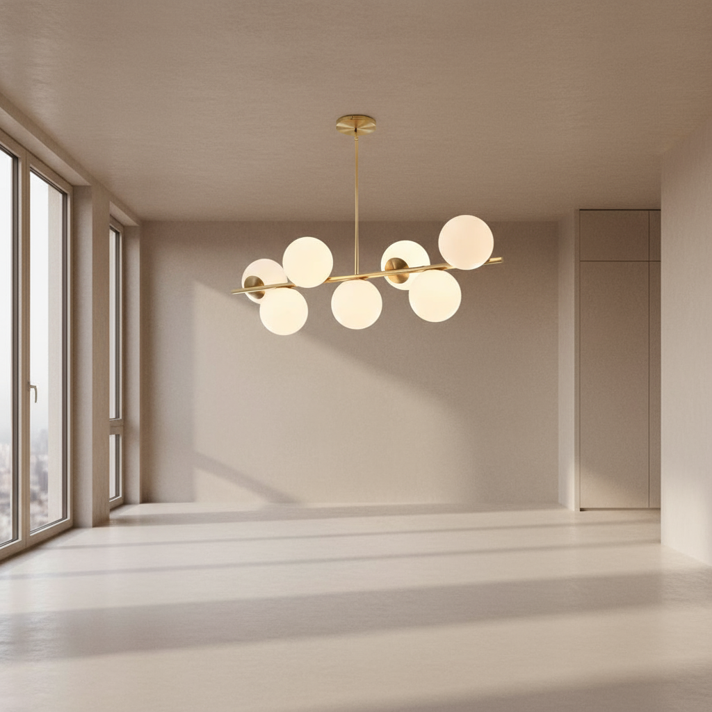 Ceiling Lamp -Steel - Gold - 60x100 cm