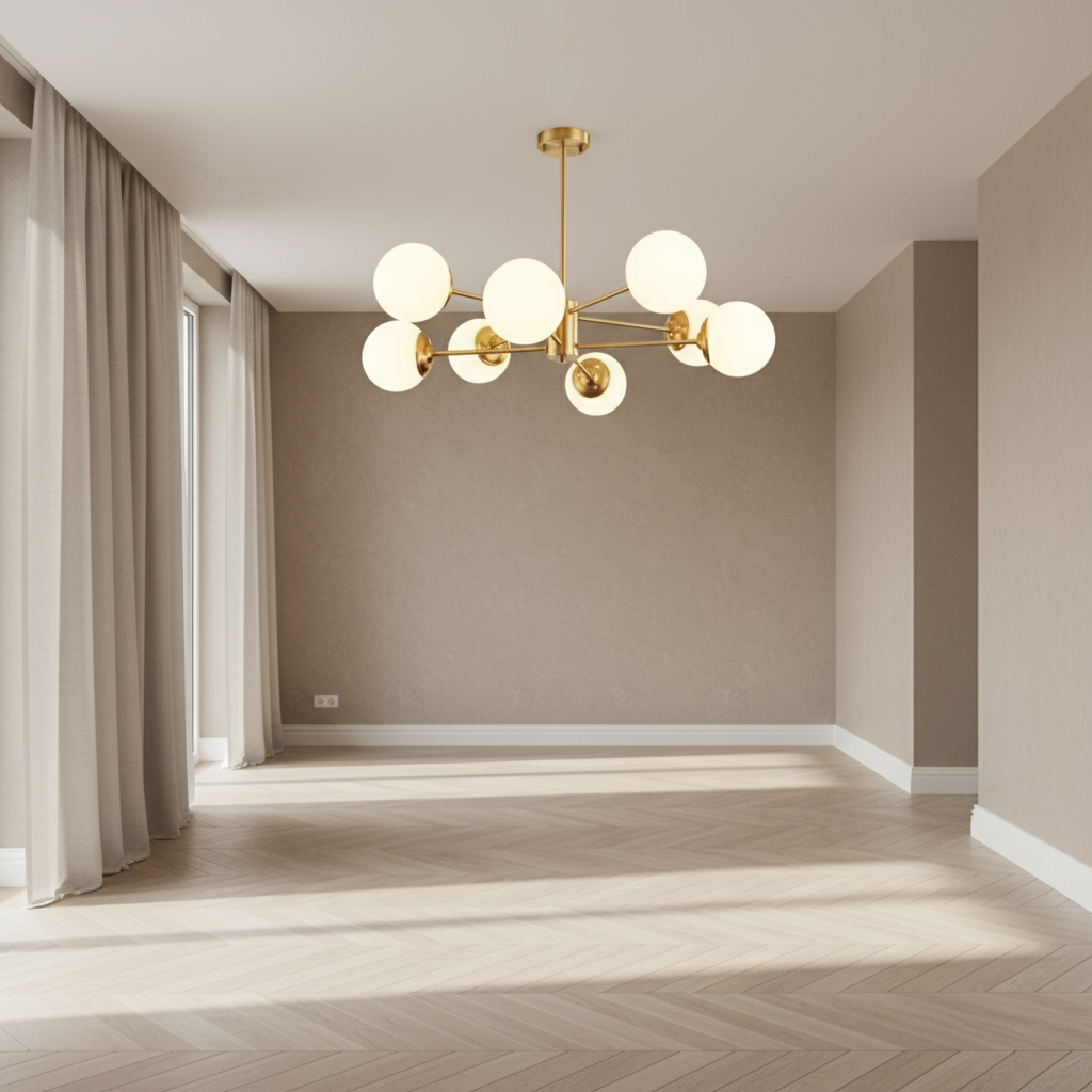 Ceiling Lamp -Steel - Gold - 45x90 cm