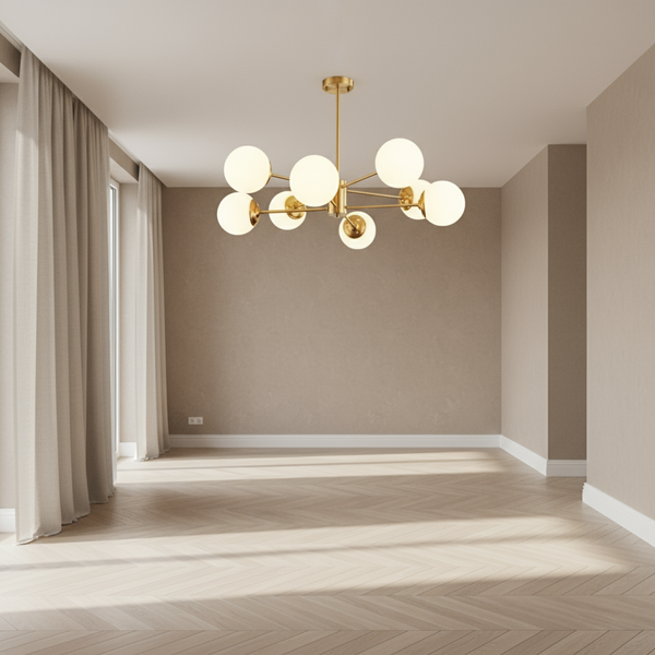 Ceiling Lamp -Steel - Gold - 45x90 cm