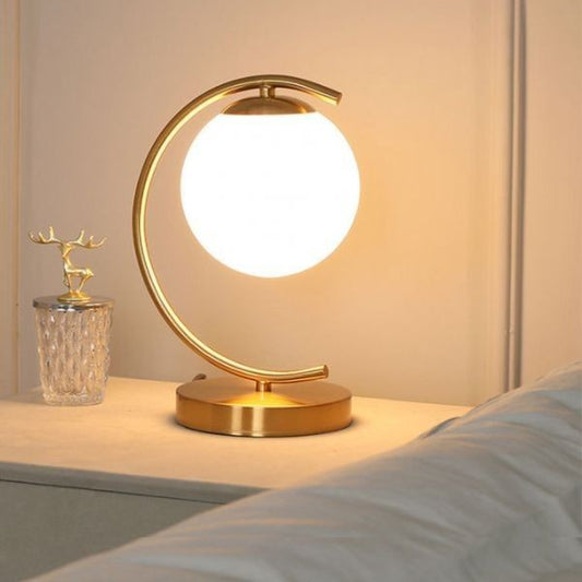 Table Lamp -Steel - Gold- 30x25 cm