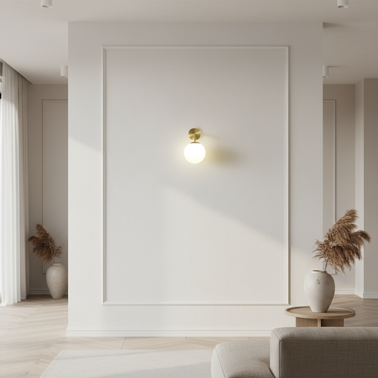 مصباح حائط - ستيل - ذهبي - 30 × 15 سم