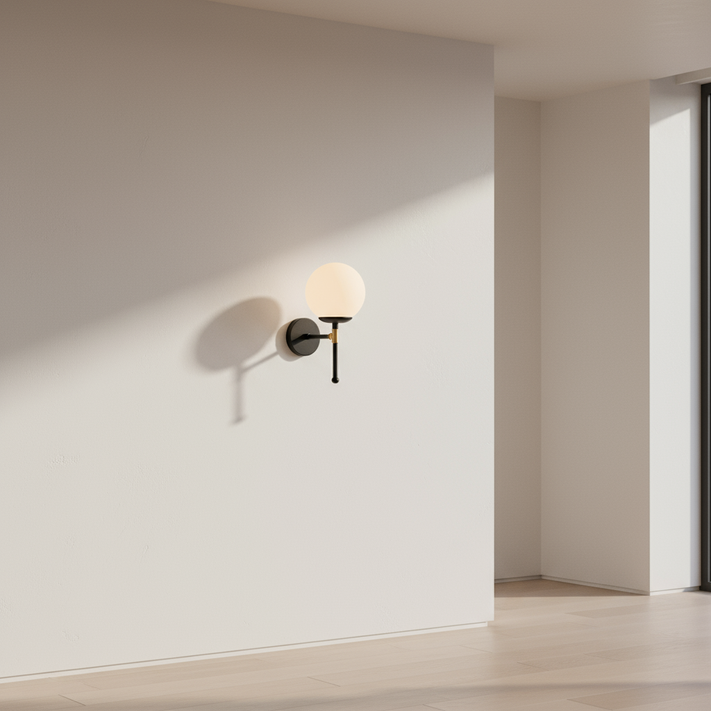 Wall Lamp -Steel - Black - 30x15 cm