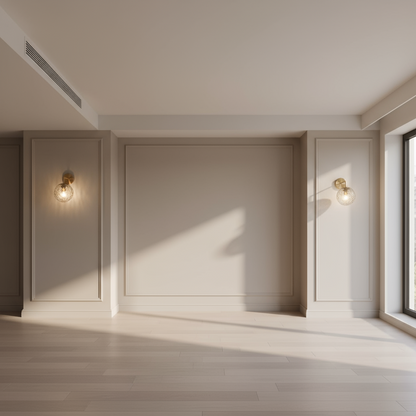 مصباح حائط - ستيل- ذهبي - 30 × 15 سم