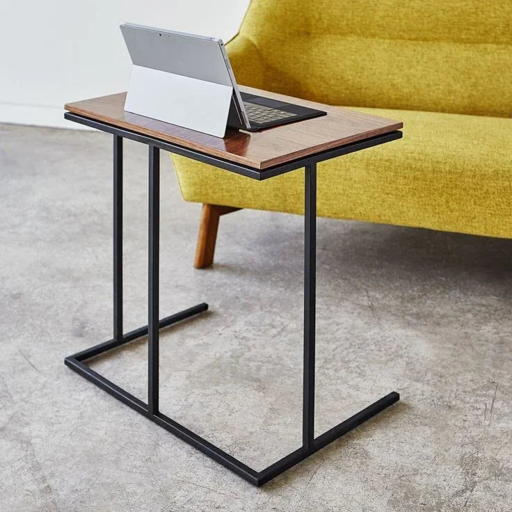 Side Table - Steel - MDF - Black - 50x30x60 cm - Cataloug