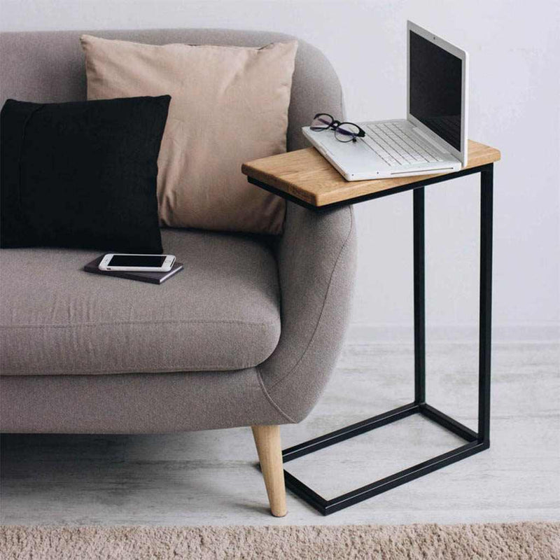 Side Table - Steel - MDF - Black - 30x20x60 cm - Cataloug