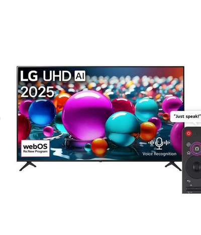 LG 75 Inch UHD AI UA85 4K Smart TV AI Magic Remote HDR10 WebOS25 75UA85506LA
