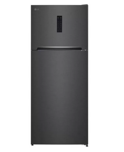 LG Refrigerator 410 Liter Top Mount Freezer Black Multi Air Flow GTF402SBAN