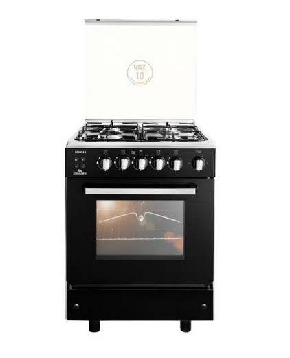 Unionaire Max 11 Gas Cooker 4 Gas Burners 60*60 cm with Fan Full Safety Stainless C66SS-GC-447-F-SO-2W-M11-AL