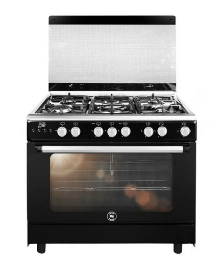 Unionaire Cooker 5 Burners Cast Iron 60x80 cm With Fan Stainless C68SSB-AC-427-IFSO-A-STEEL
