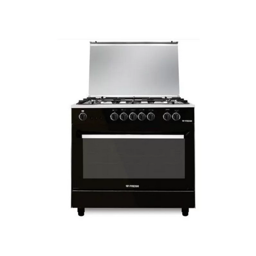 Fresh Gas Cooker 5 Burners 90x60 cm With Fan Black BLAZA 90-17303