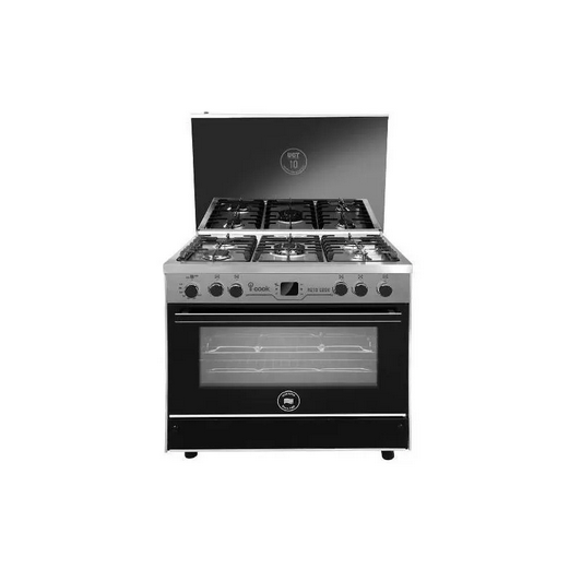 Unionaire Gas Cooker 5 Burners Cast Iron with Fan 60*90 cm Digital Stainless C69SS-PC-511-ICPS2F-IS-2W-AL