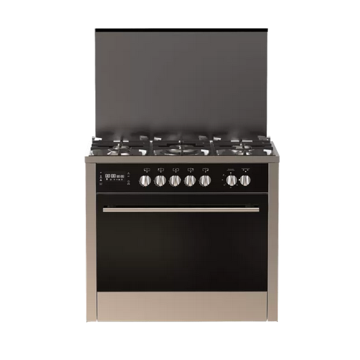 Fresh Gas Cooker 5 Burners Safety Cast iron Stainless Steel PROFESSIONAL 90-12294