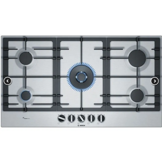 Bosch Built-In Gas Hob 5 Burner 90 cm Stainless Steel PCR9A5B90