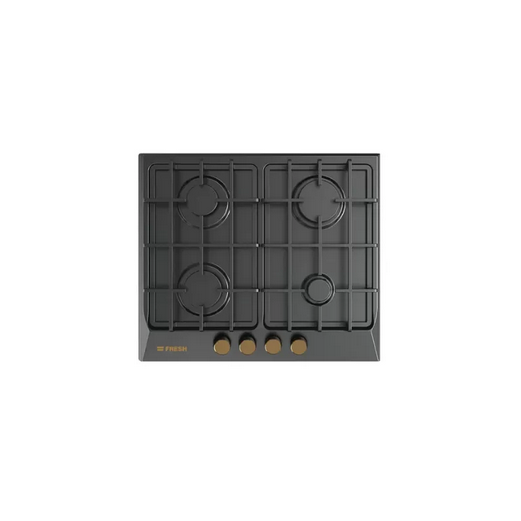 FRESH Built-In Gas Hob 60 cm 4 Burners Cast Iron with Safety HAFR60CMBC1