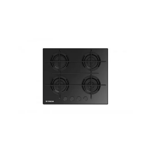 FRESH Built-In Gas Hob 4 Burner 60 cm Cast Iron Glass S2-60-17513