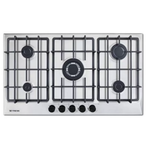 FRESH Built In Gas Cooker 90 cm 5 Burners Cast Iron Stainless HAFR90CMSC1