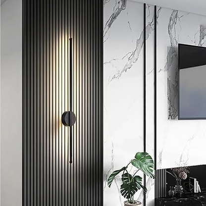 مصباح حائط - معدن - أسود - 7 × 7 × 60 سم