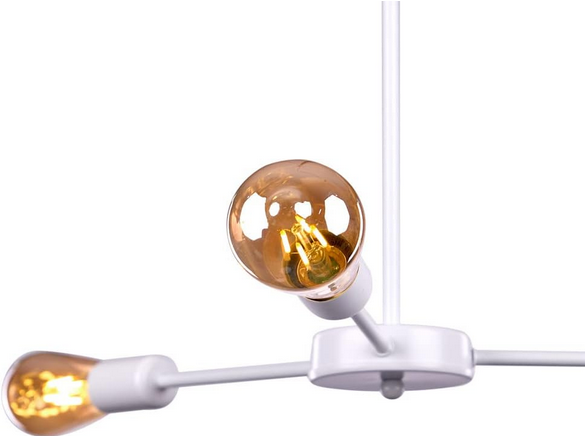 Ceiling Lamp - Metal - White -  50x30x100cm