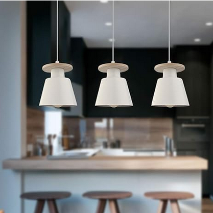 Ceiling Lamp - Metal - White -  15x15x16