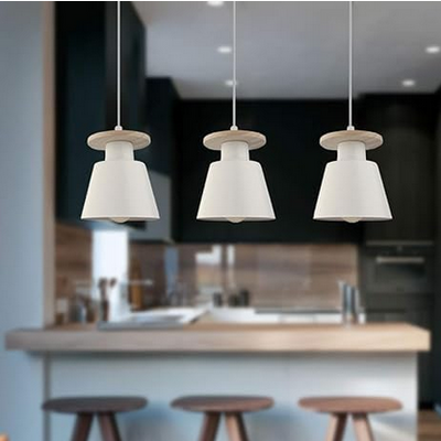 Ceiling Lamp - Metal - White -  15x15x16