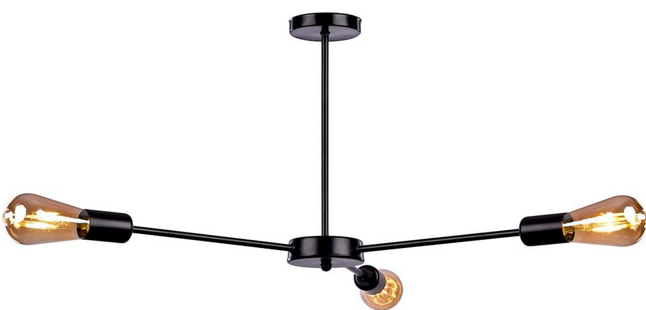 Ceiling Lamp - Metal - Black -  50 x 30 x 100 cm