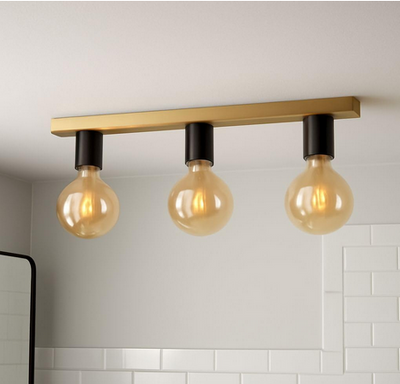 Ceiling Lamp - Metal - Gold -  60x60x120