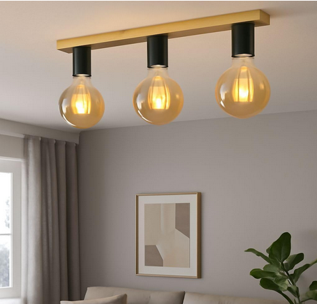 مصباح سقف - معدن - ذهبي - ‎ 60x60x120