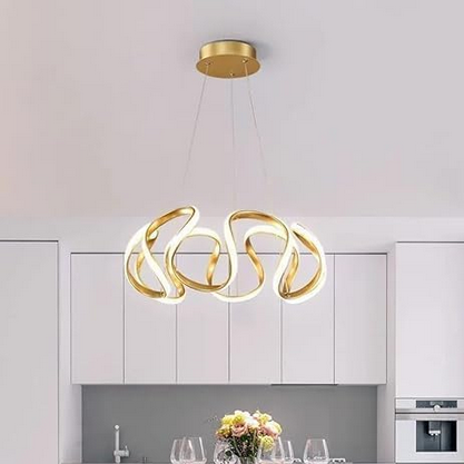 Ceiling Lamp - Metal - Gold -  60x60x120