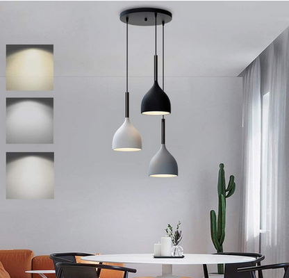 مصباح سقف - معدن - أسود، أبيض ورمادي - ‎‎60 × 60 × 120 سم