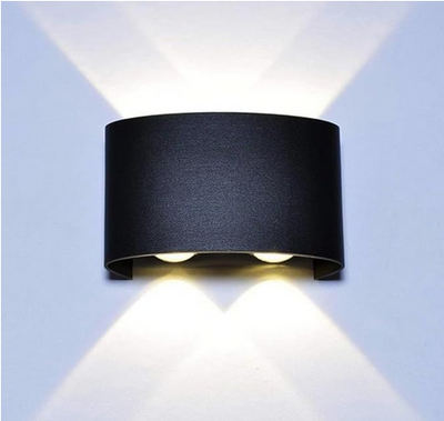 Wall Lamp - Metal - Black - 3 x 3 x 10