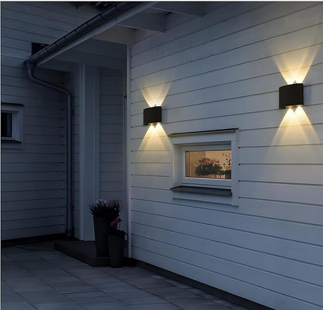 مصباح حائط - معدن - أسود - ‎‎3 × 3 × 10